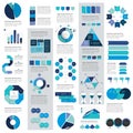 Mega set of infographics elements charts, graphs, circle charts, diagrams, speech bubbles.