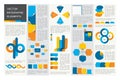 Mega set of infographics elements charts, graphs, circle charts, diagrams, speech bubbles. Flat and 3D design. Royalty Free Stock Photo