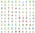 Mega set of letter logo icons