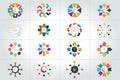 Mega set of 8 steps circle, round infographic templates, diagrams, graph, presentations, chart. Royalty Free Stock Photo