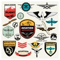 Mega Set of the theme aviation Royalty Free Stock Photo