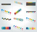 Mega set of timeline infographic templates, diagrams, presentations.