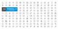 Modern UX kit for web, print, user interface line icon set
