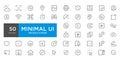 Modern UX kit for web, print, user interface line icon set
