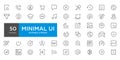 Modern UX kit for web, print, user interface line icon set