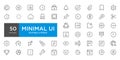 Modern UX kit for web, print, user interface line icon set
