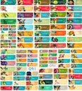 Mega set of universal web option infographic