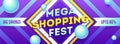 Mega shopping fest banner or poster Mega shopping.