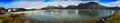 Mega wide panorama of Norway background Royalty Free Stock Photo