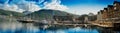 Mega wide panorama of Tromso city background Royalty Free Stock Photo