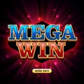 Mega Win casino banner Royalty Free Stock Photo