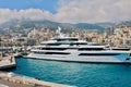 A Mega Yacht Docked at Monaco\'s Port Hercule