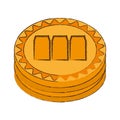 megacoin cryptocurrency stack icon Royalty Free Stock Photo