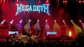 Megadeth on stage, Bucharest, Romania