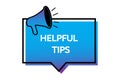 megafone helful tips. Information sign business concept. Vector illustration. Royalty Free Stock Photo
