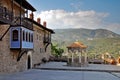 Megali Panagia monastery front yard, Samos, Greece Royalty Free Stock Photo