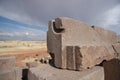 Megalithic blocks of Puma Punku Ruins, Tiwanaku, B Royalty Free Stock Photo