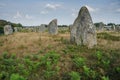 Megalithic monuments of the Stone Age in Carnac of France Royalty Free Stock Photo