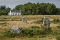 Megalithic monuments of the Stone Age in Carnac of France Royalty Free Stock Photo