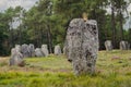 Megalithic monuments of the Stone Age in Carnac of France Royalty Free Stock Photo