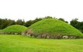 Megalithic grass covered passage tombs