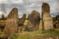 Megalithic Tiya stone pillars near Addis Abbaba, Ethiopia Royalty Free Stock Photo