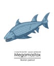 Megamastax, a Silurian period largest jawed vertebrate Royalty Free Stock Photo