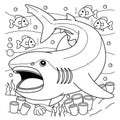 Megamouth Shark Coloring Page for Kids