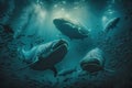 Megamouth Shark Fish Underwater Lush Nature by Generative AI