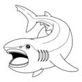 Megamouth Shark Isolated Coloring Page for Kids
