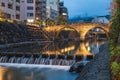 Meganebashi or Spectacles Bridge, megane bridge, in nagasaki Royalty Free Stock Photo