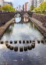 Meganebashi or Spectacles Bridge in Nagasaki Royalty Free Stock Photo