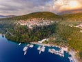 Meganisi Spartochori Village panorama on the Meganissi Island Gr