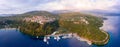 Meganisi Spartochori Village panorama on the Meganissi Island Gr