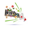 Megapgone with healthy elements - vector Royalty Free Stock Photo