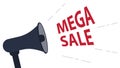 megaphon with sale announcement