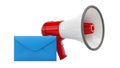 Megaphone amplifying a message Royalty Free Stock Photo