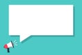 Megaphone announced with speech bubble in a flat design Royalty Free Stock Photo