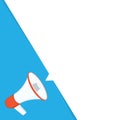 Megaphone and speech bubble. Royalty Free Stock Photo