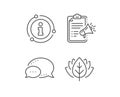 Megaphone checklist line icon. Advertisement device sign. Brand ambassador. Vector