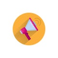 megaphone colorful flat icon. megaphone flat icon