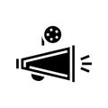 megaphone director tool glyph icon vector illustration