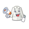 With megaphone doctor coat in the cartoon shape Royalty Free Stock Photo
