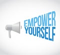 Megaphone Empower Yourself. bussiness concept illustration.