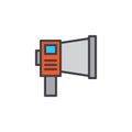 Megaphone filled outline icon