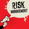 Megaphone Hand business concept Risk Managment