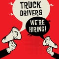 Truck Drivers - Were Hiring Royalty Free Stock Photo
