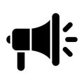 Megaphone icon black Royalty Free Stock Photo