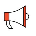 Megaphone icon. black vector megaphone sign Royalty Free Stock Photo