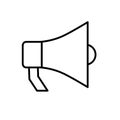 Megaphone icon. black vector megaphone sign Royalty Free Stock Photo